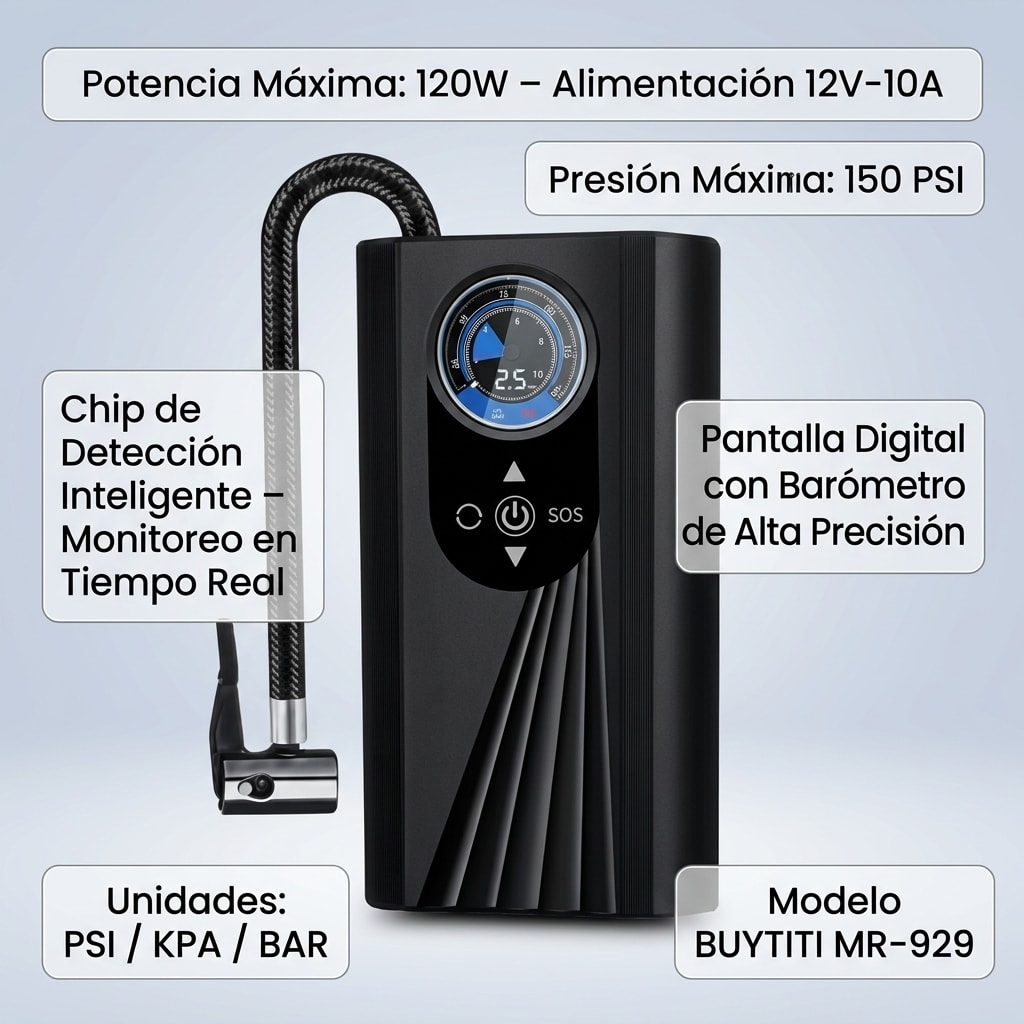 Bomba de Aire Electrica para automóvil BUYTITI MR-9299