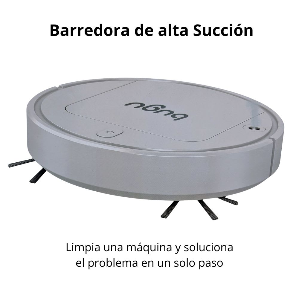 Robot Aspiradora Limpieza Bugu 1528A Inteligente Blanca2
