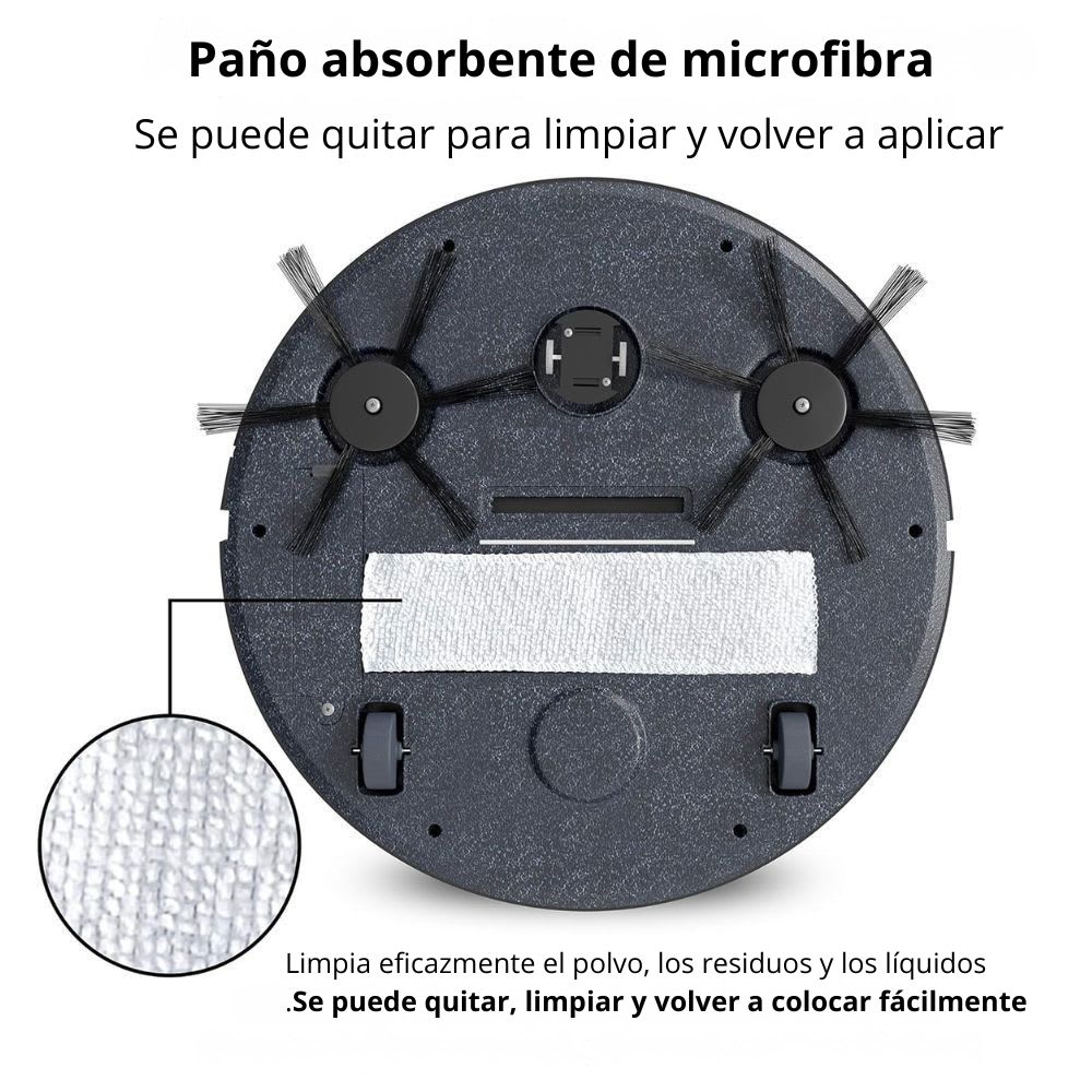 Robot Aspiradora Limpieza Bugu 1528A Inteligente Blanca7