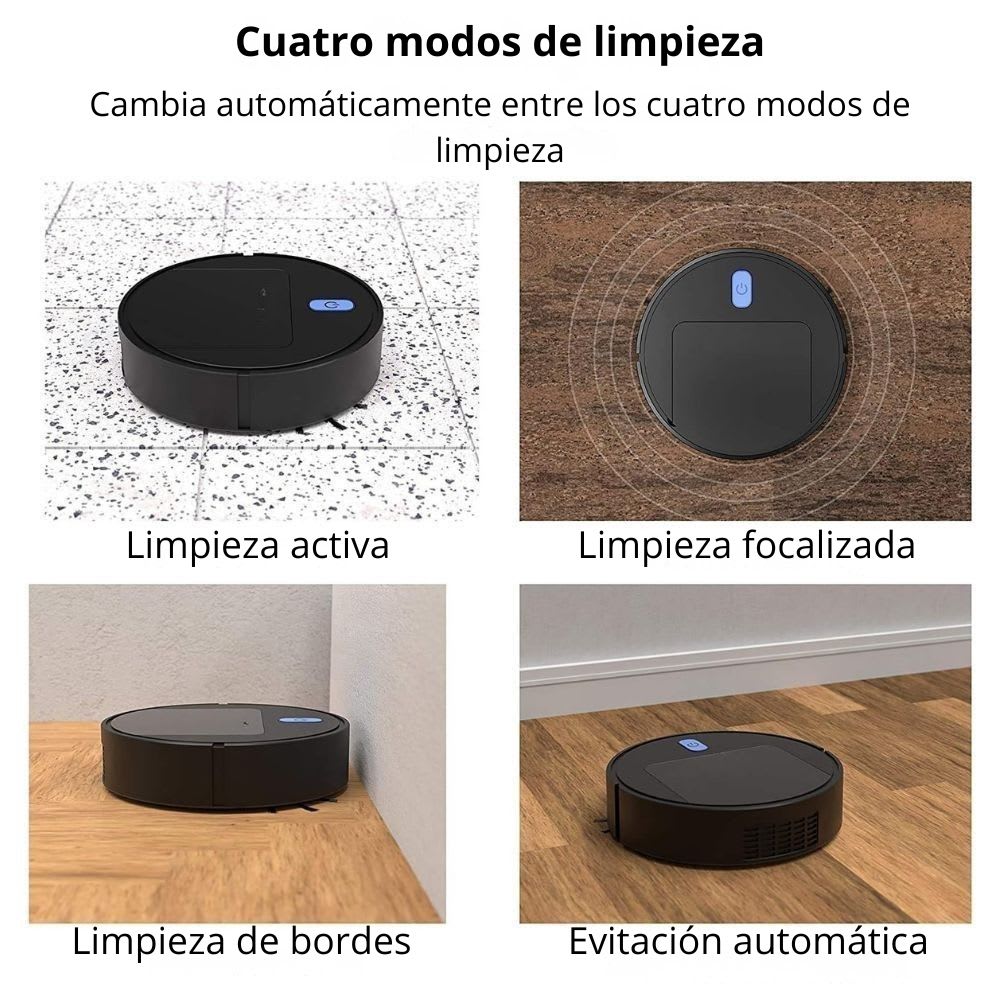 Robot Aspiradora Limpieza Bugu 1528A Inteligente Blanca6