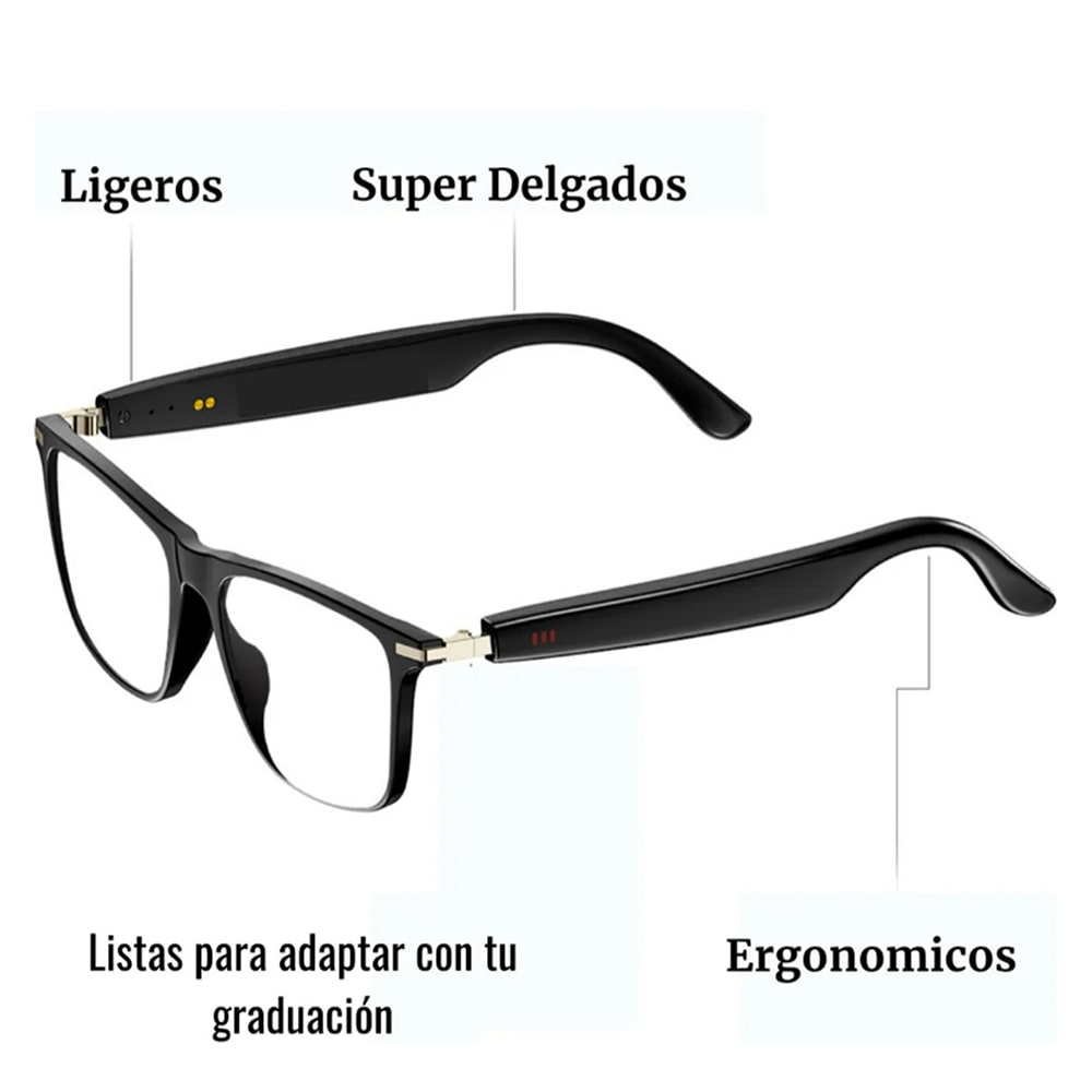 Lentes Inteligentes G-TIDE BV01 Bluetooth 90mAh Protección UV400 control táctil3