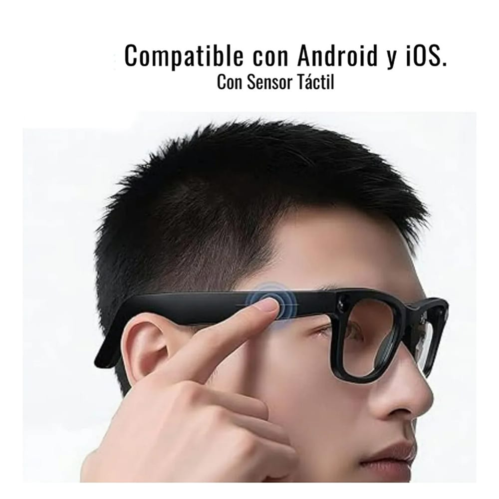 Lentes Inteligentes G-TIDE BV01 Bluetooth 90mAh Protección UV400 control táctil4