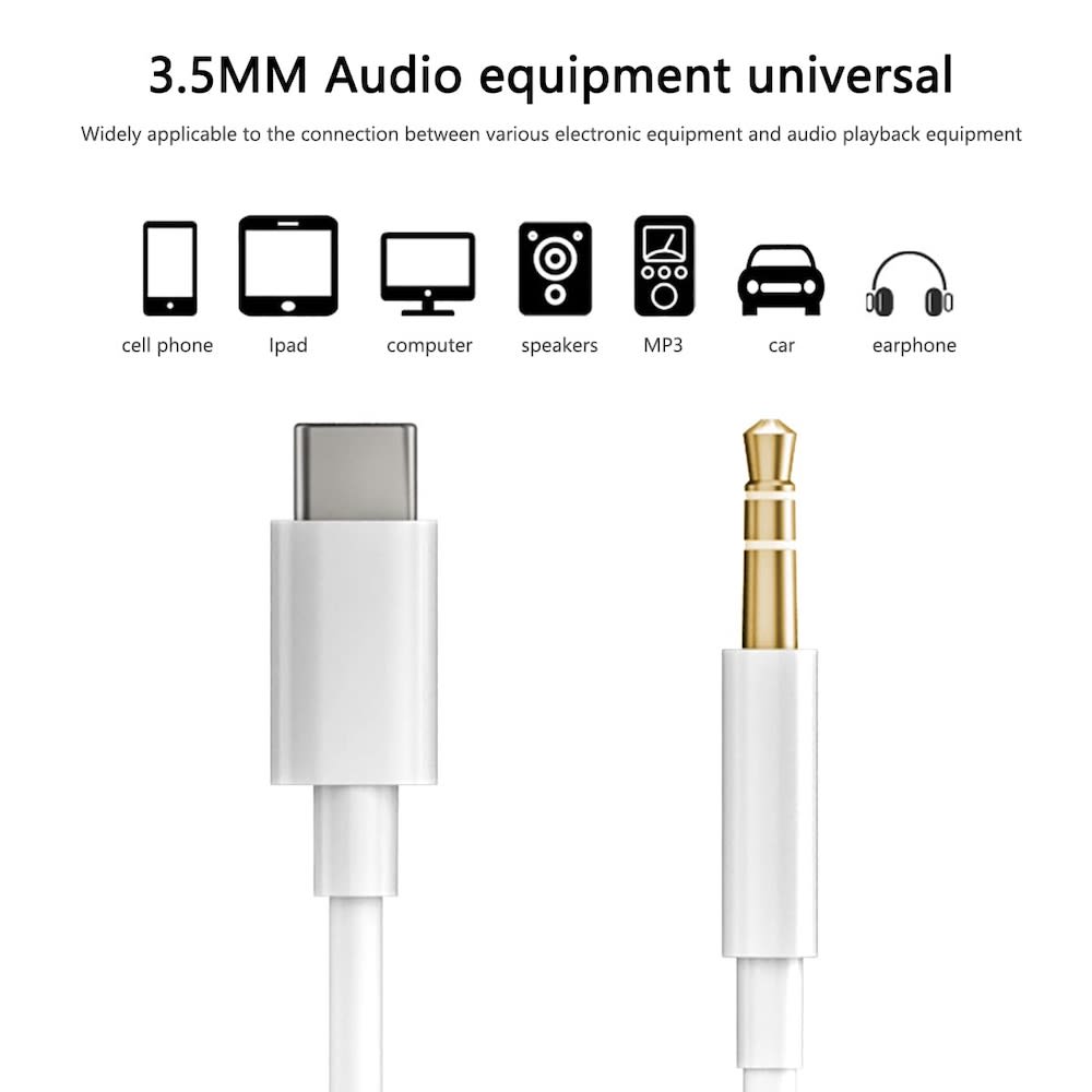 Convertidor tipo C a 3.5mm Auxiliar Audio AU-10 1M3