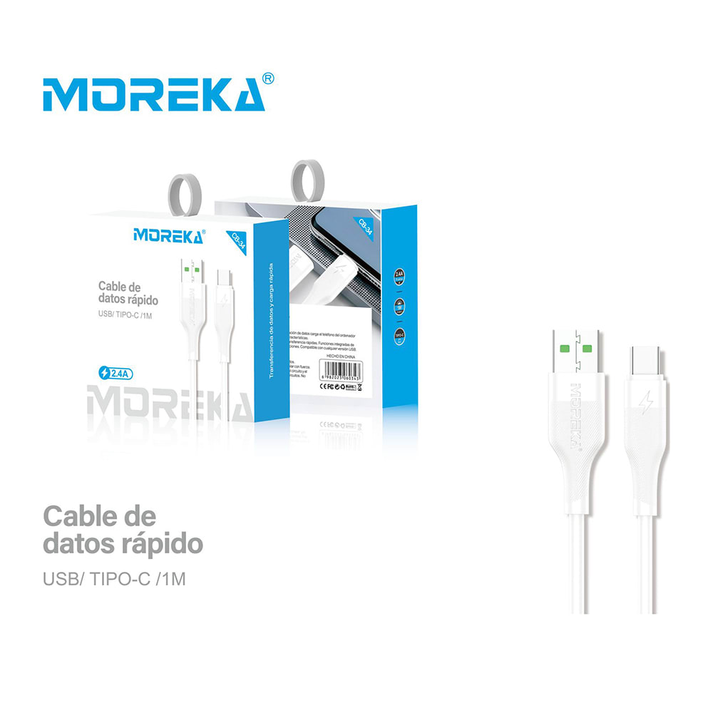 Cable Tipo C CB-34 2.4A y Datos de 1 M9