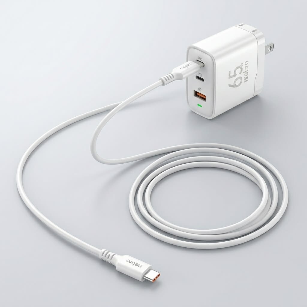 CARGADOR VGA-056T 65W  CARGA RAPIDA C A C 2 SALIDAS C 1 USB1