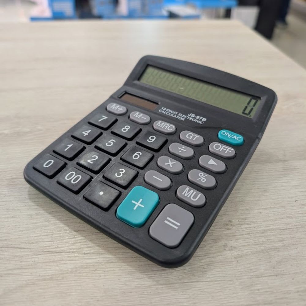 Calculadora electrónica Solar con 12 dígitos, pantalla grande JS-97B8