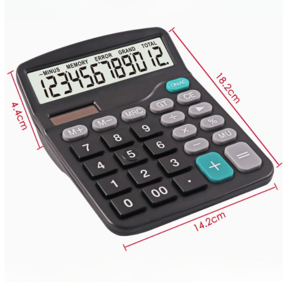 Calculadora electrónica Solar con 12 dígitos, pantalla grande JS-97B6