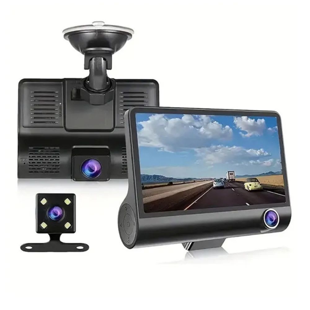 Cámara Para Auto Carro DVR 3 en 1 Frontal  Interior Trasera HDR Visión nocturna 24/7 JLY-504 0
