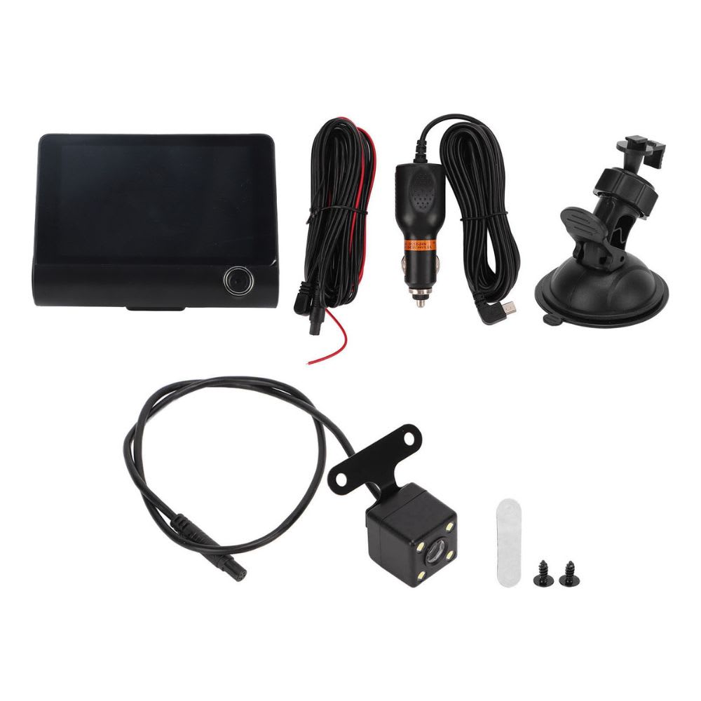 Cámara Auto Dvr 3 En 1 Frontal Interior Reversa JLY-5046