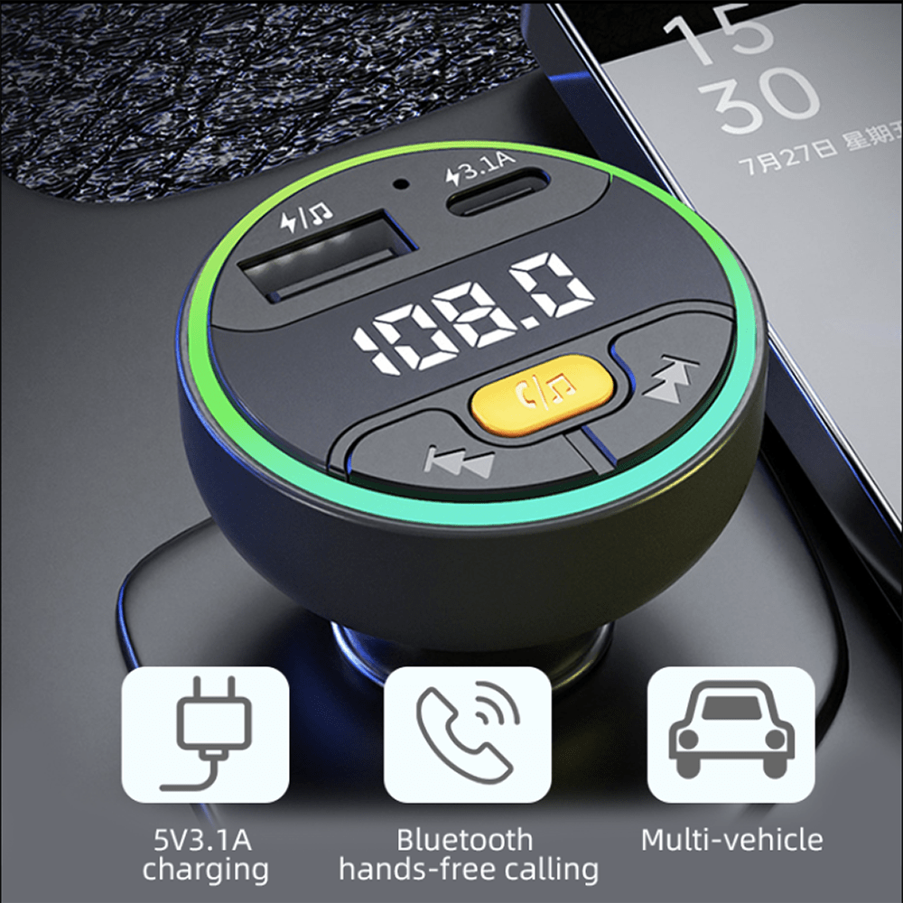 Plug In 30W Trasmisor FM Bluetooth De Carro Moreka CP00743