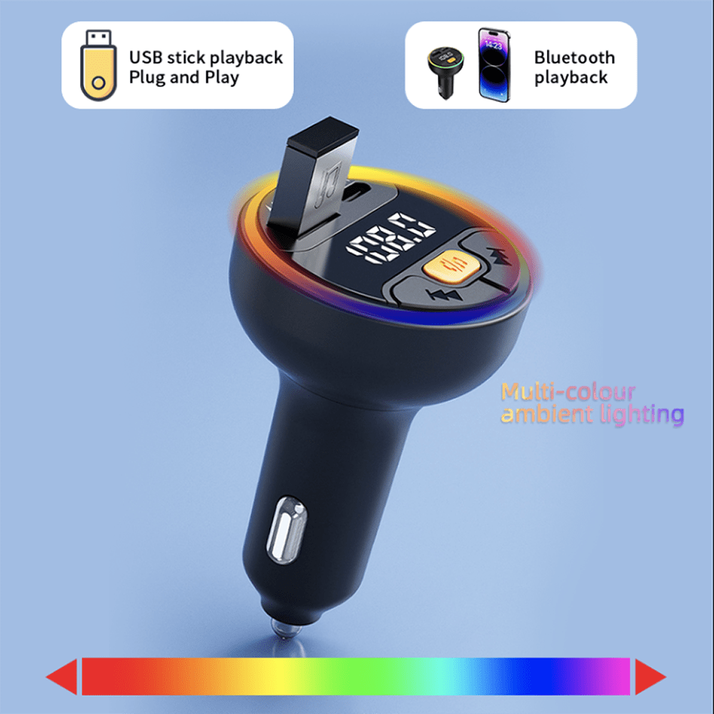 Plug In 30W Trasmisor FM Bluetooth De Carro Moreka CP00744