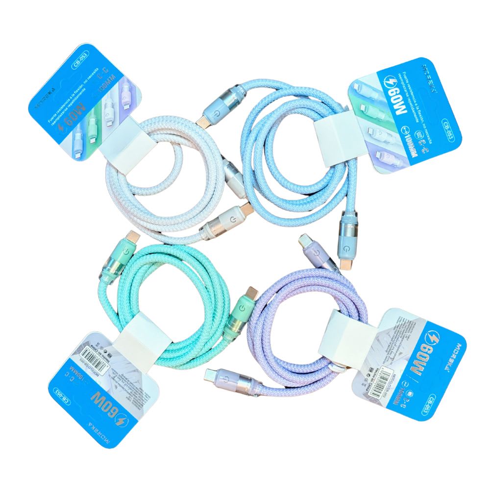 Cable Moreka Tipo C a C CB-053 60W carga rápida 1m6