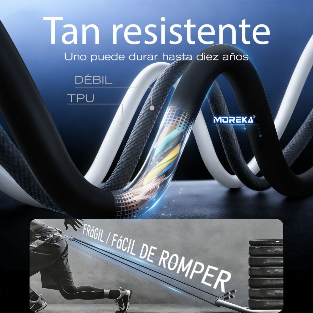 Cable Moreka 4 En 1 Carga Rápida Tipo C y Iphone 1.5m Cb-0583