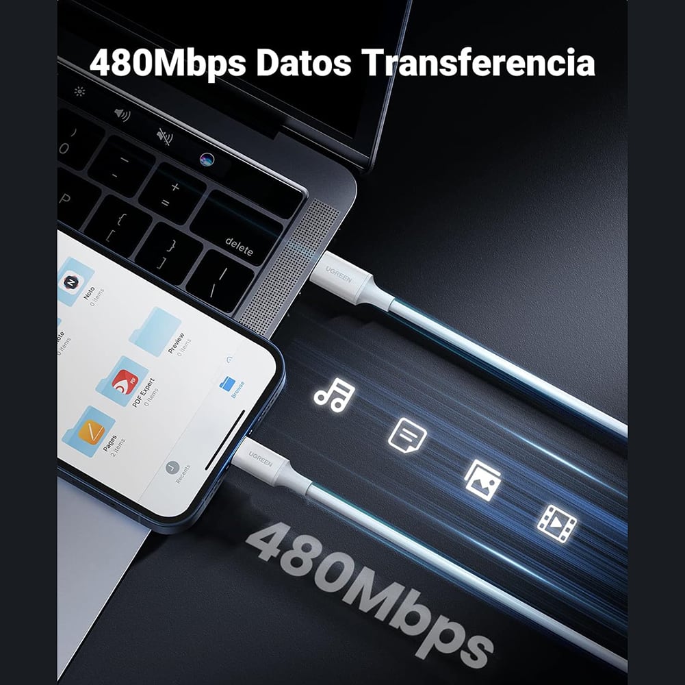 Cable Moreka Tipo C a Lightning CB-40 27W carga rápida 1M7