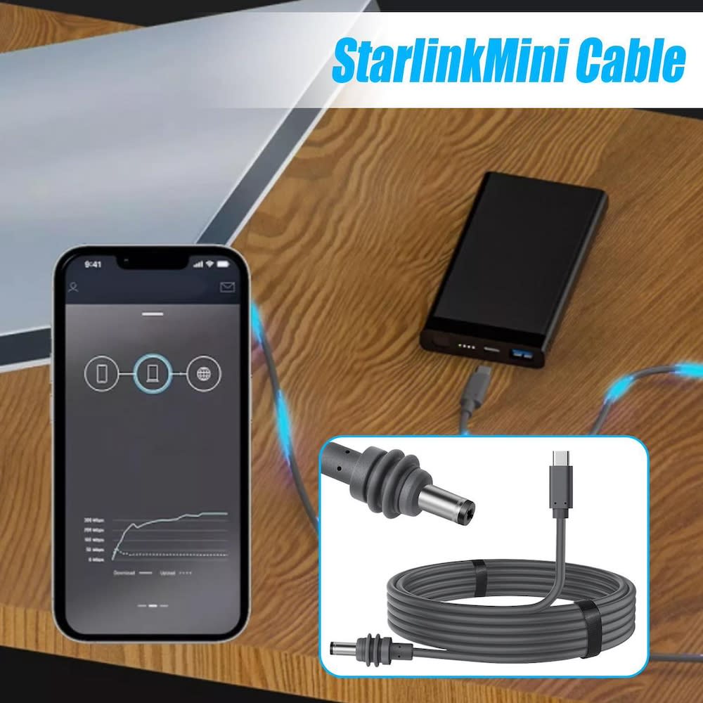Cable USB C a DC IP68 IP68 para Antena Starlink mini Moreka CB0524