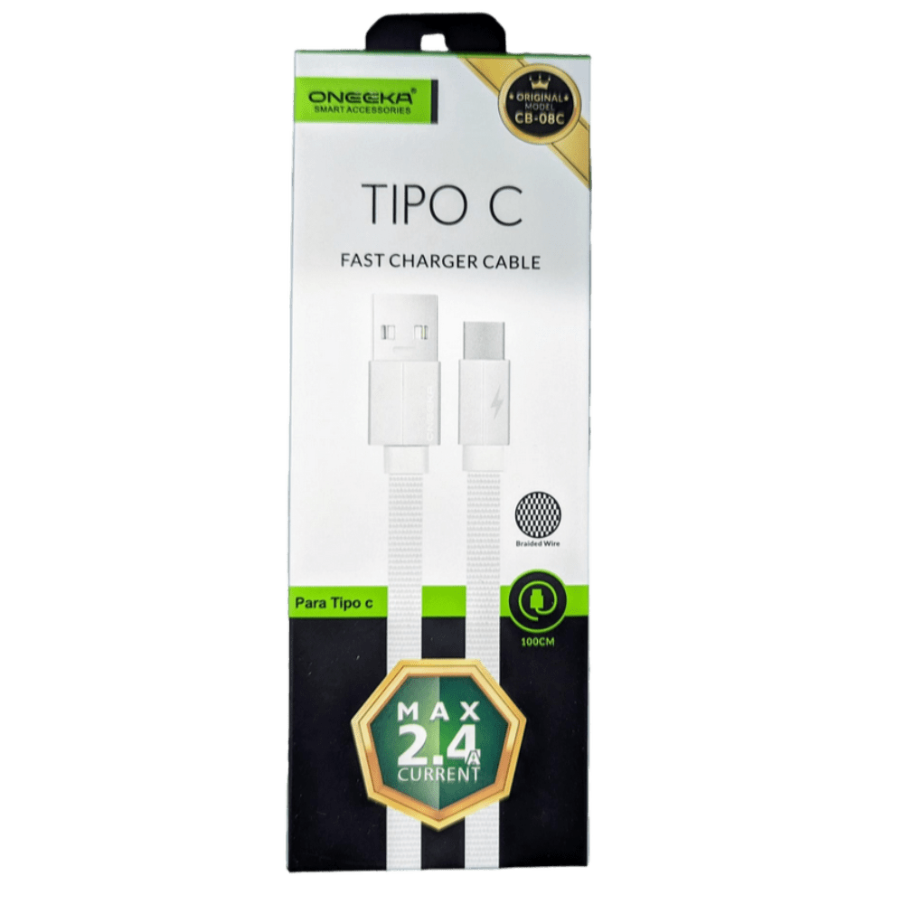 Cable Moreka Tipo C CB-08 2.4 A y Datos de 1 M2