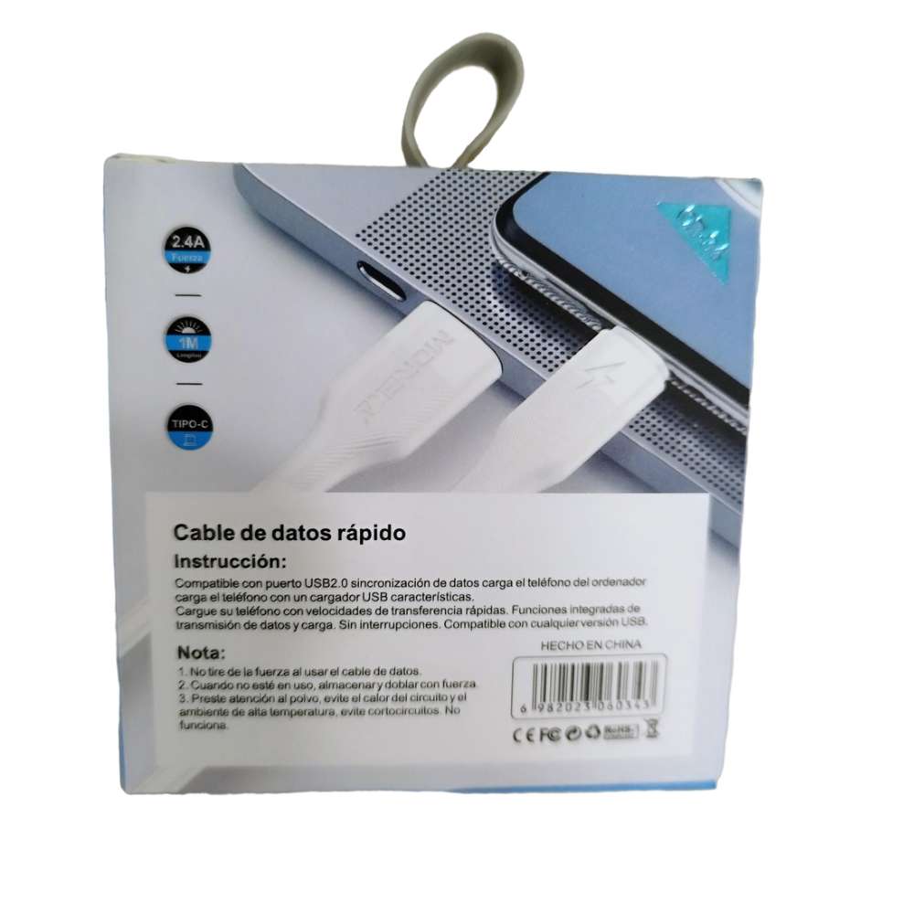Cable Tipo C CB-34 2.4A y Datos de 1 M3