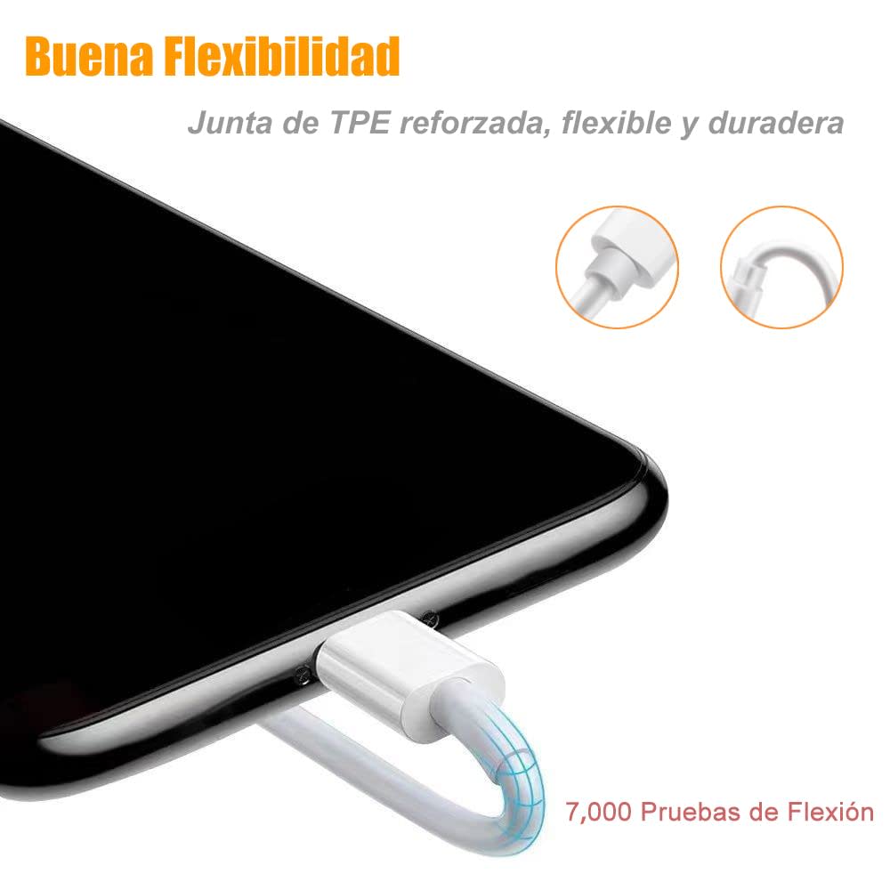 Cable Tipo V8 Micro USB, Moreka CB048 2.1A 1 M.5