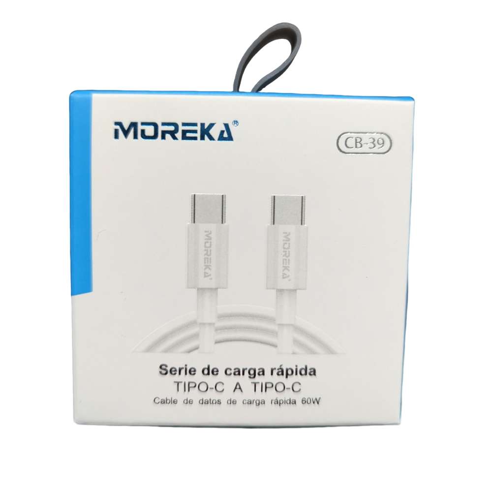 Cable Moreka Tipo C a C CB-39 60W carga rápida 1M8