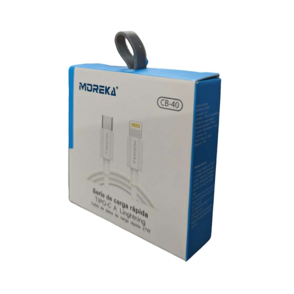 Cable Moreka Tipo C a Lightning CB-40 27W carga rápida 1M4