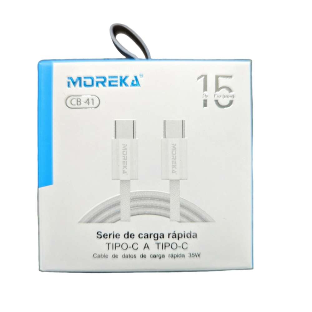 Cable Moreka Tipo C a C CB-41 35W carga rápida 1M8