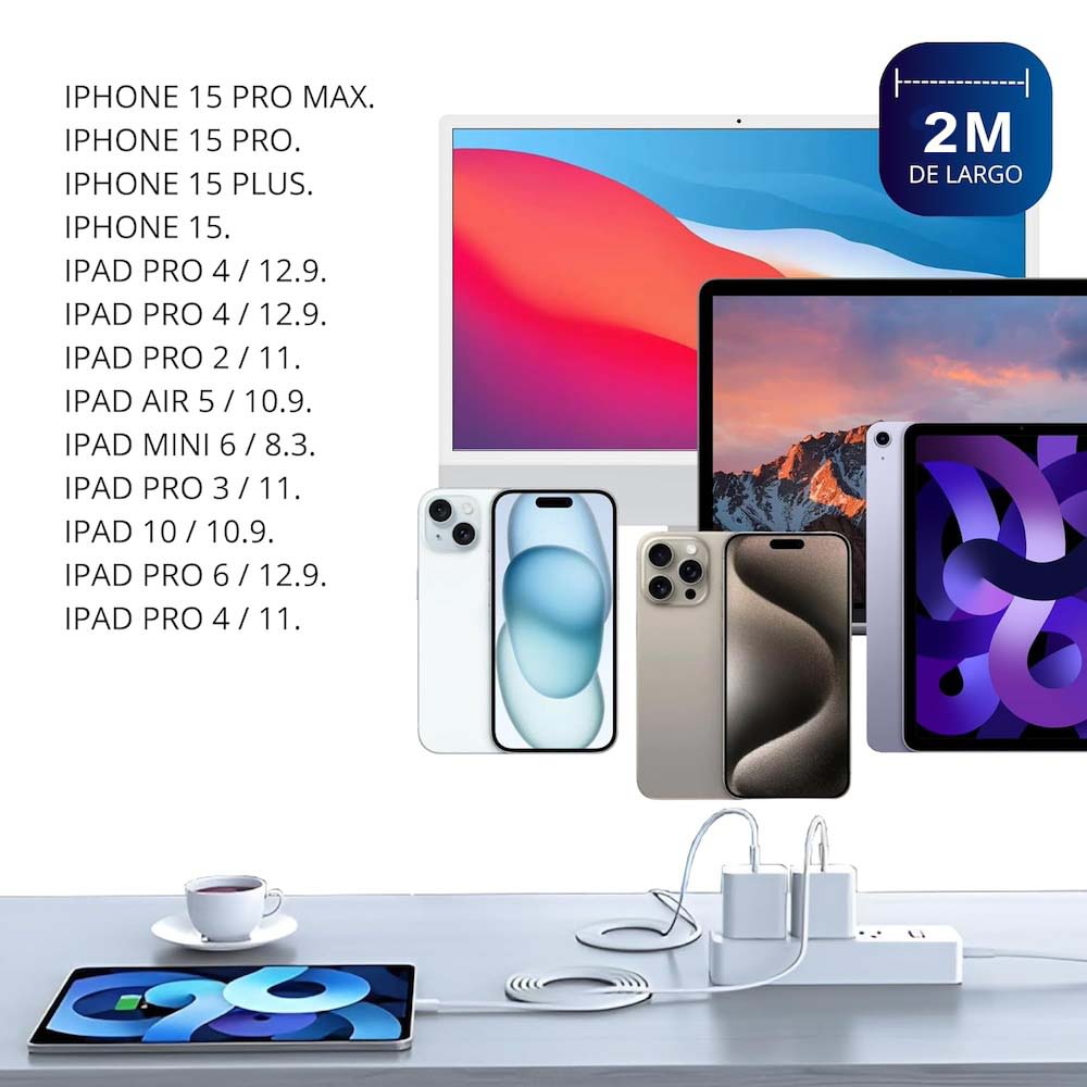 Cable Moreka Tipo C a C CB-43 45W carga rápida 2M5