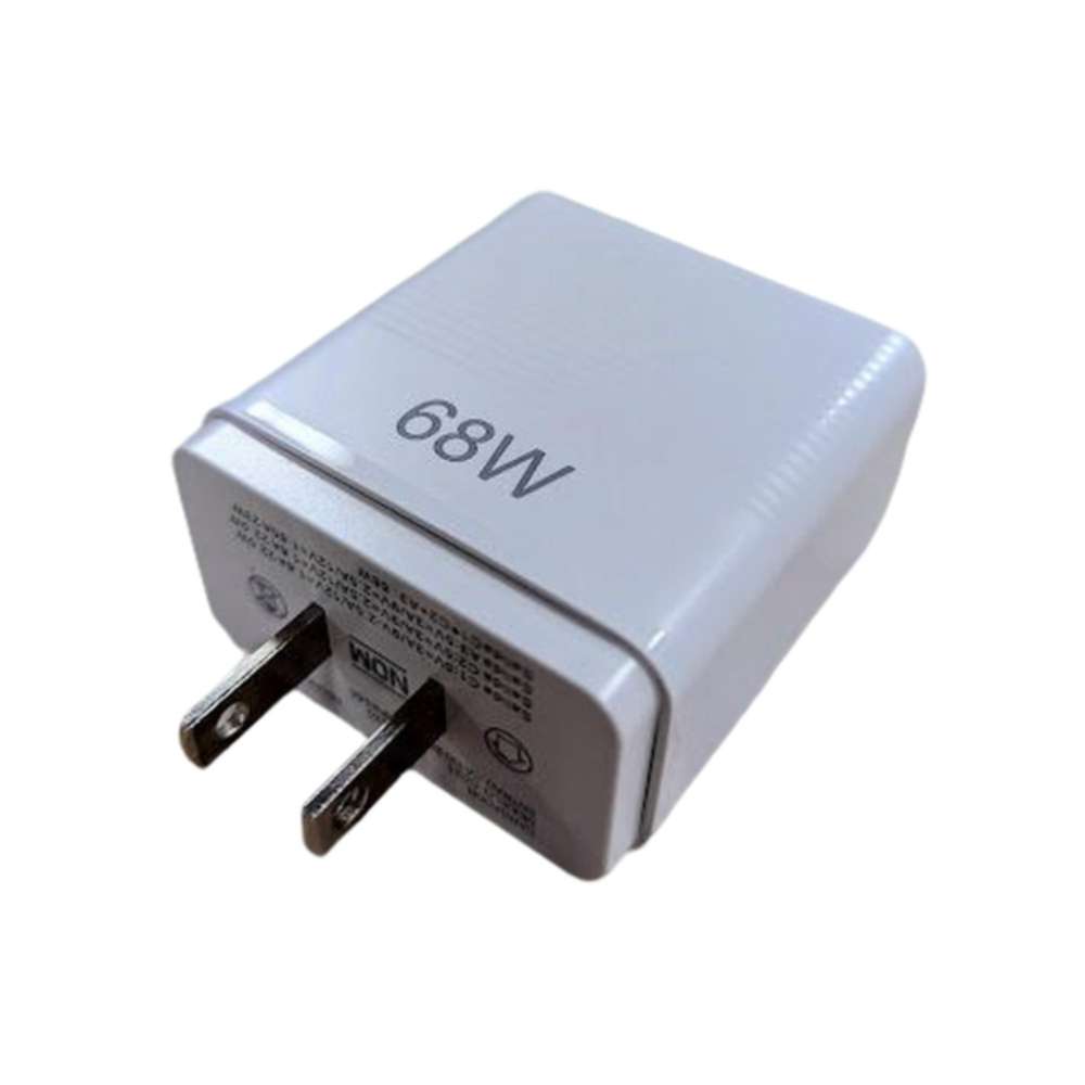 Turbo Cargador 68W 2 puertos C1 22.5W y QC3.0 23W Cable C-IP5