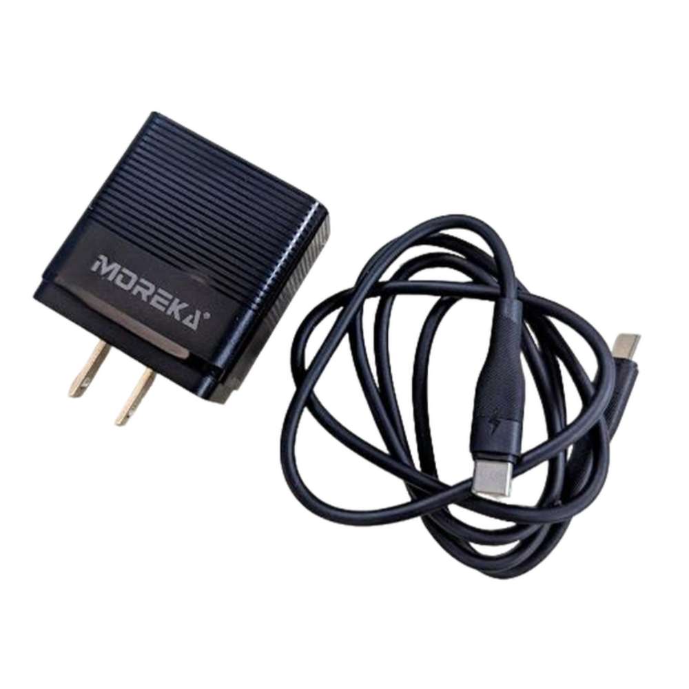 Turbo Cargador 68W 2 puertos C1 22.5W y QC 3.0 23W Cable C6