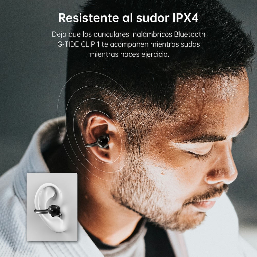 Audífonos CLIP 1 Cancelación Ruido 30mAh Estuche 300mAh5