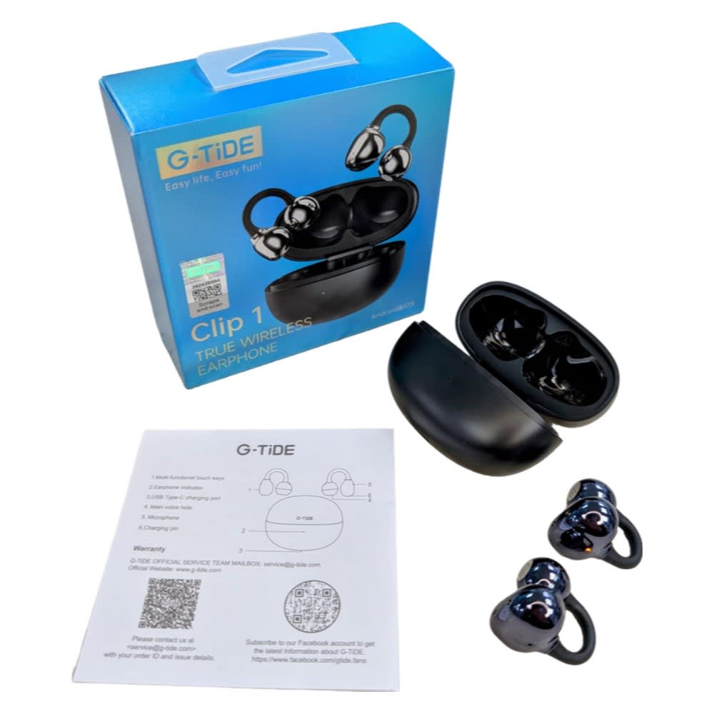 Audífonos CLIP 1 Cancelación Ruido  Audífonos 30mAh / Estuche 300mAh IPX4 G-TIDE2