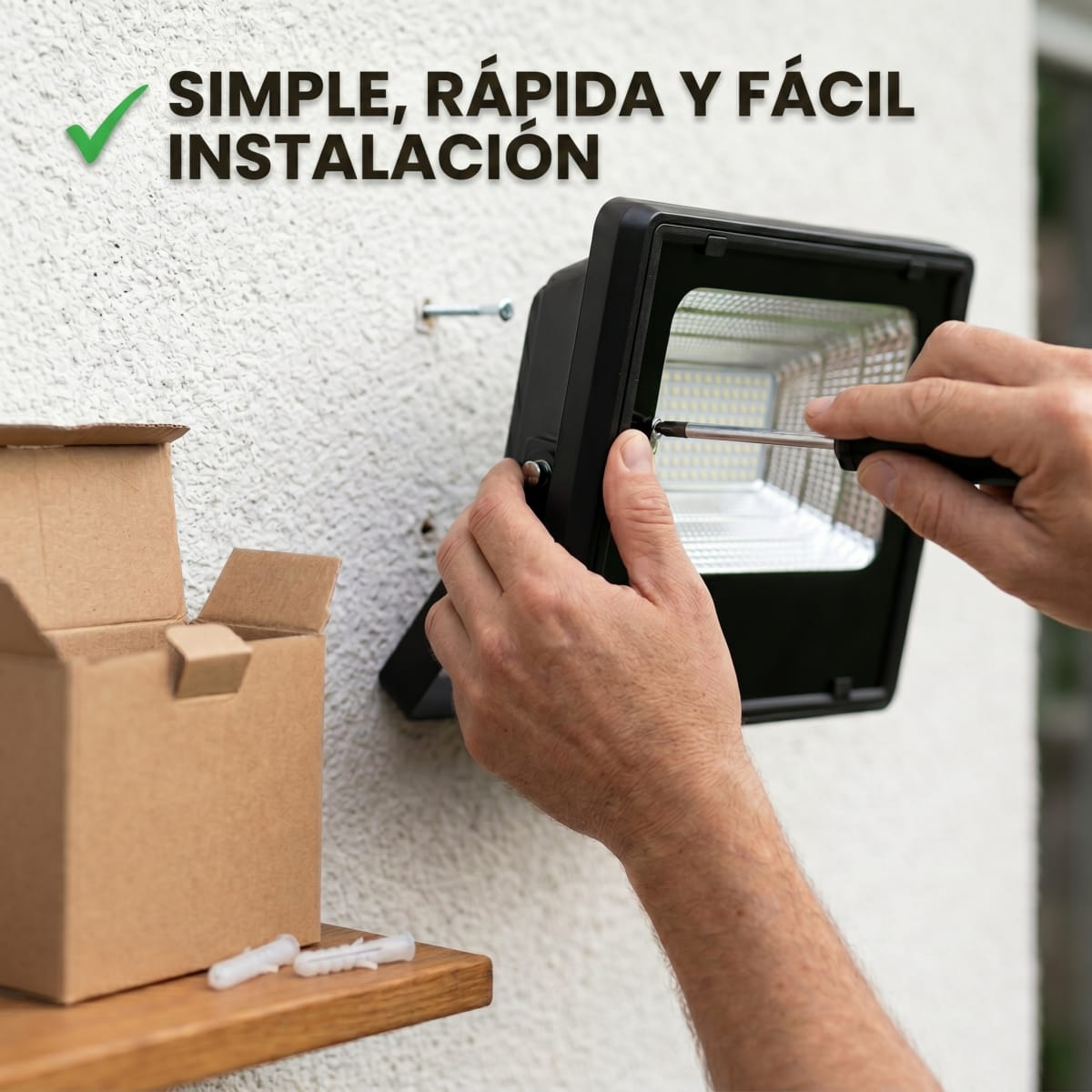 Lámpara Solar 100W MS-100W para Exterior Ilumina Toda la Noche sin Cableado Control Remoto IP66 Resistente a Lluvia y Polvo Ahorro Energético para Jardín o Garaje4