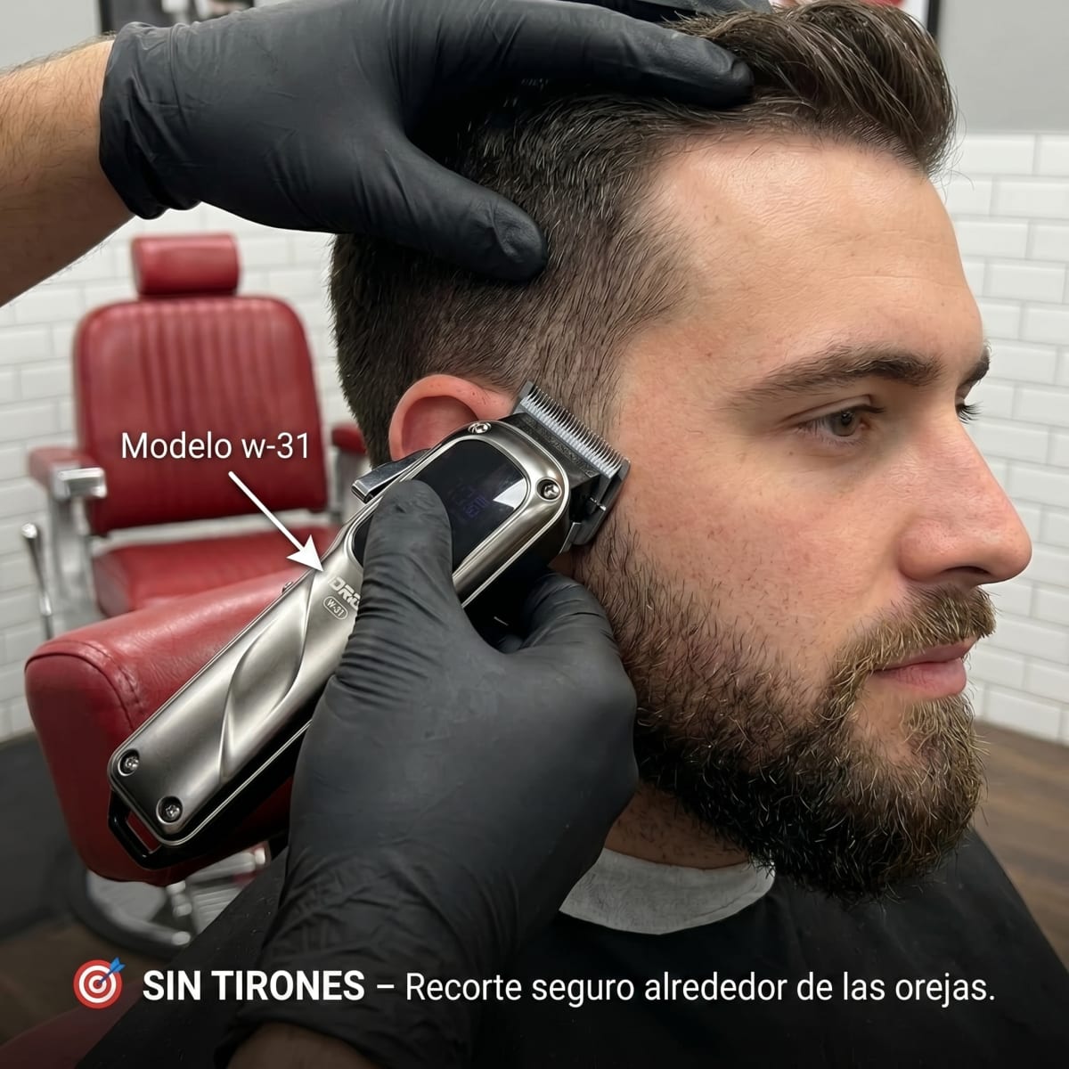 MAQUINILLA CON CUCHILLA AJUSTABLE Profesional B Carga - Moreka Modelo W-318