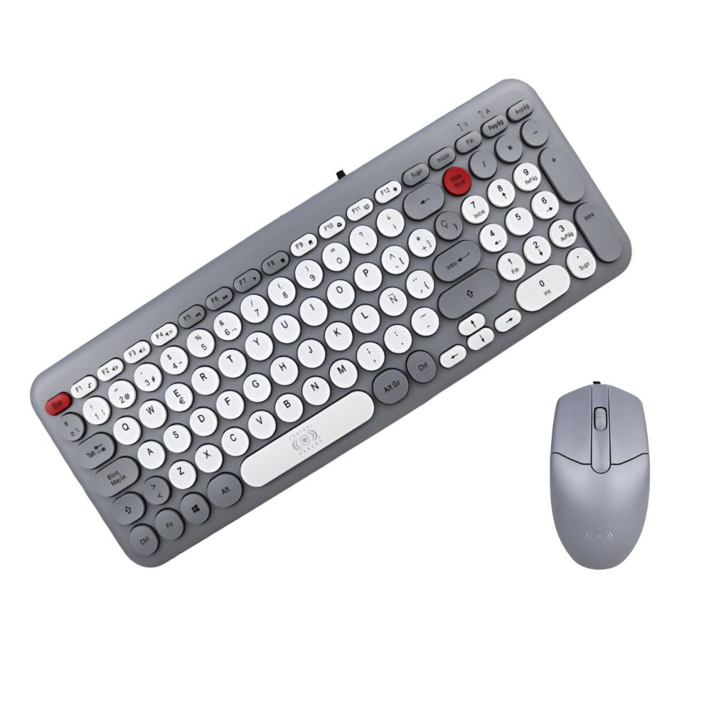 Combo Teclado Y Mouse Alámbrico Usb Español Windows Laptop CE-WD680 0