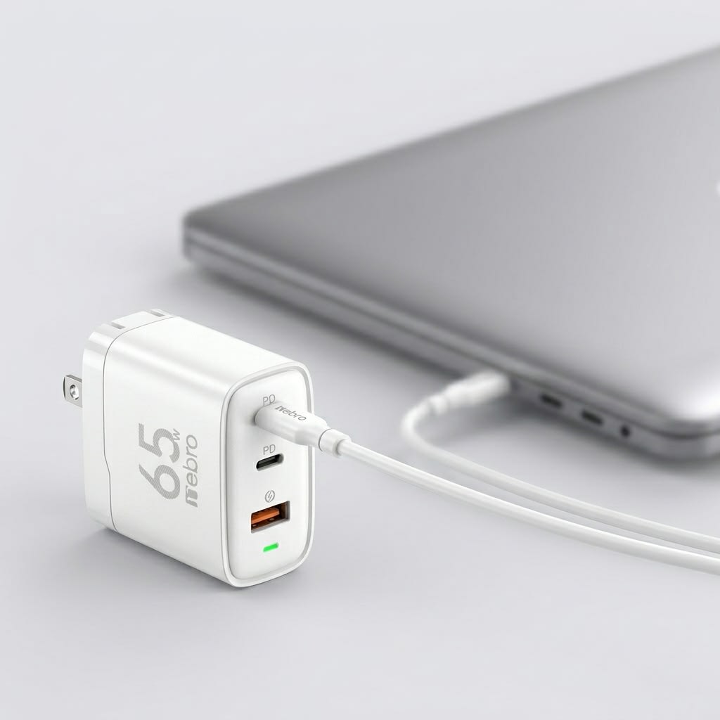 CARGADOR VGA-056T 65W  CARGA RAPIDA C A C 2 SALIDAS C 1 USB3