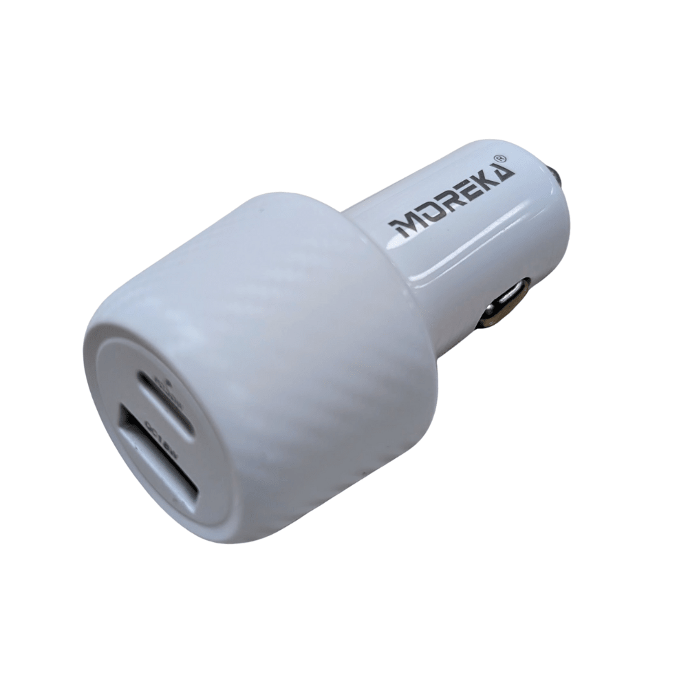 Turbo Cargador De Carro 48W PD30W QC18W Moreka CP0012 Plug In puertos USB y C5