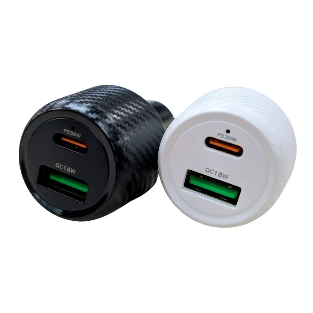 Turbo Cargador De Carro 48W PD30W QC18W Moreka CP0012 Plug In puertos USB y C4
