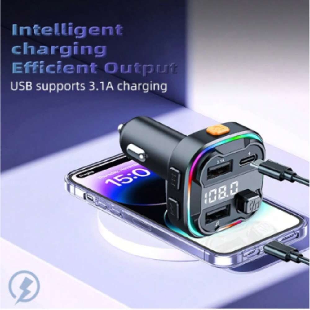 Transmisor Bluetooth Plug in Moreka CP-0069 5.3 FM RGB7