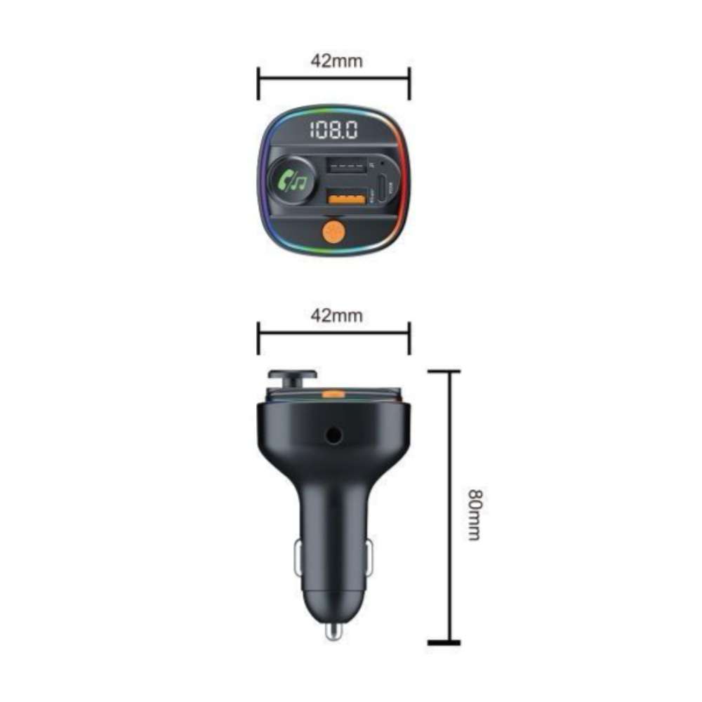 Transmisor Bluetooth Moreka CP-0070 5.3 FM manos libres para coche4