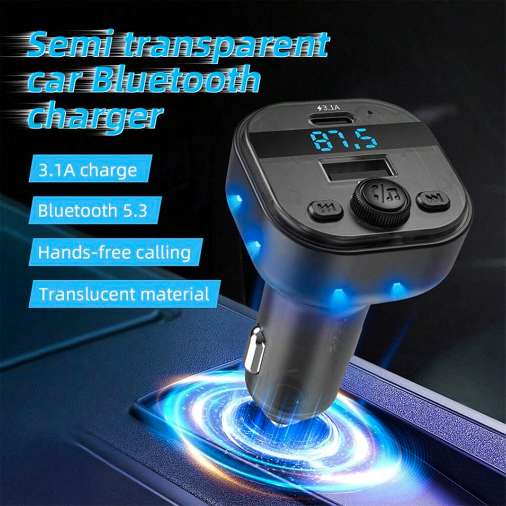 Plug in Trasmisor FM Bluetooth De Carro Moreka CP0074 Plug In 3.1A USB4