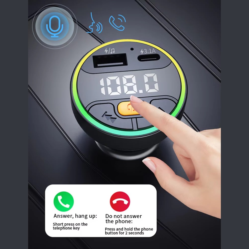 Plug In 30W Trasmisor FM Bluetooth De Carro Moreka CP00745