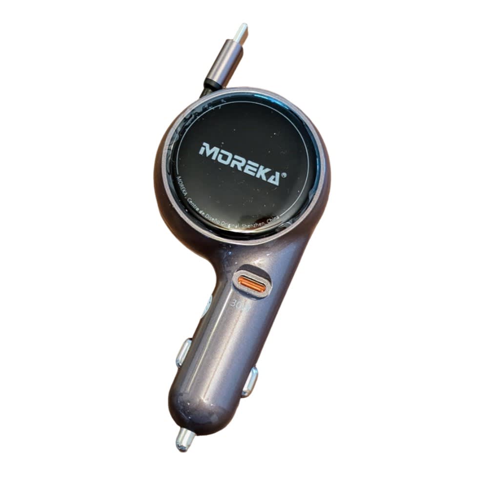 Cargador De Carro retráctil Moreka CP0075 Plug In 60w tipo C 80cm4