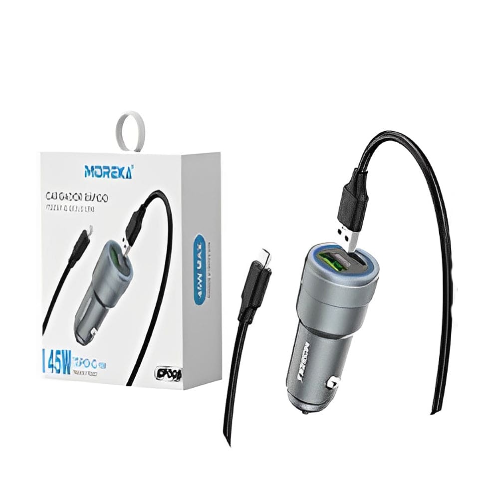 Cargador De Carro Moreka CP0088 Plug In 45W Tipo C-C9