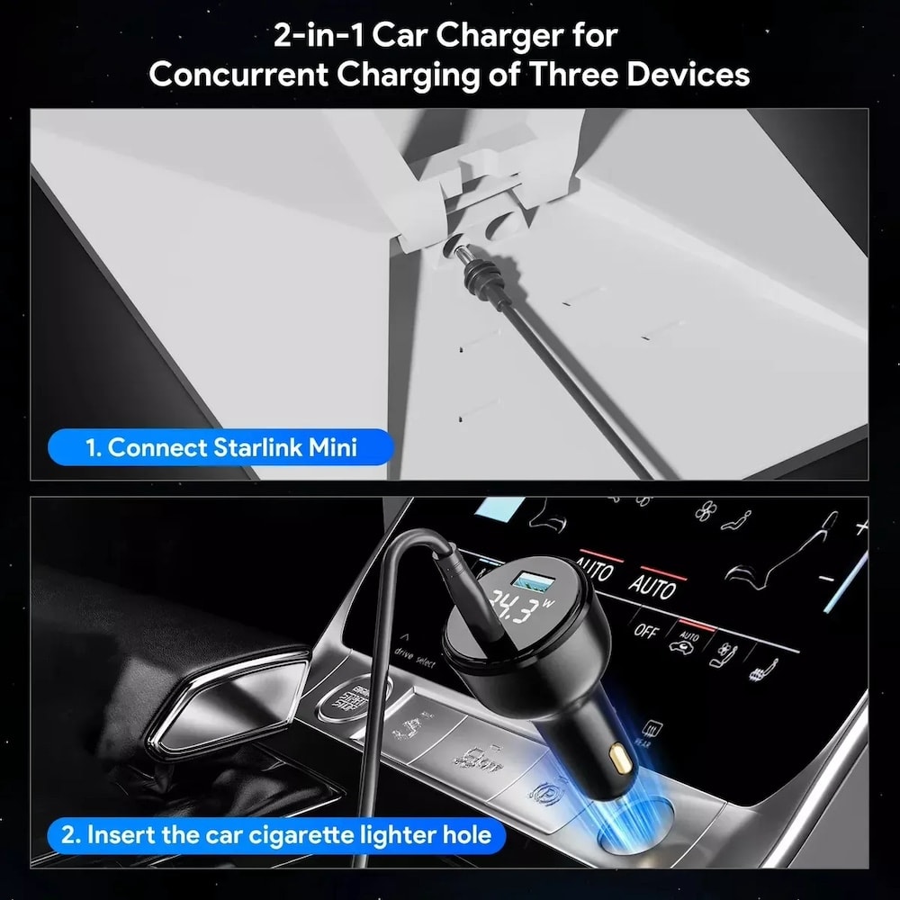 Cargador de Coche Starlink Mini De Carga Rápida Plug In CP0089 Moreka3
