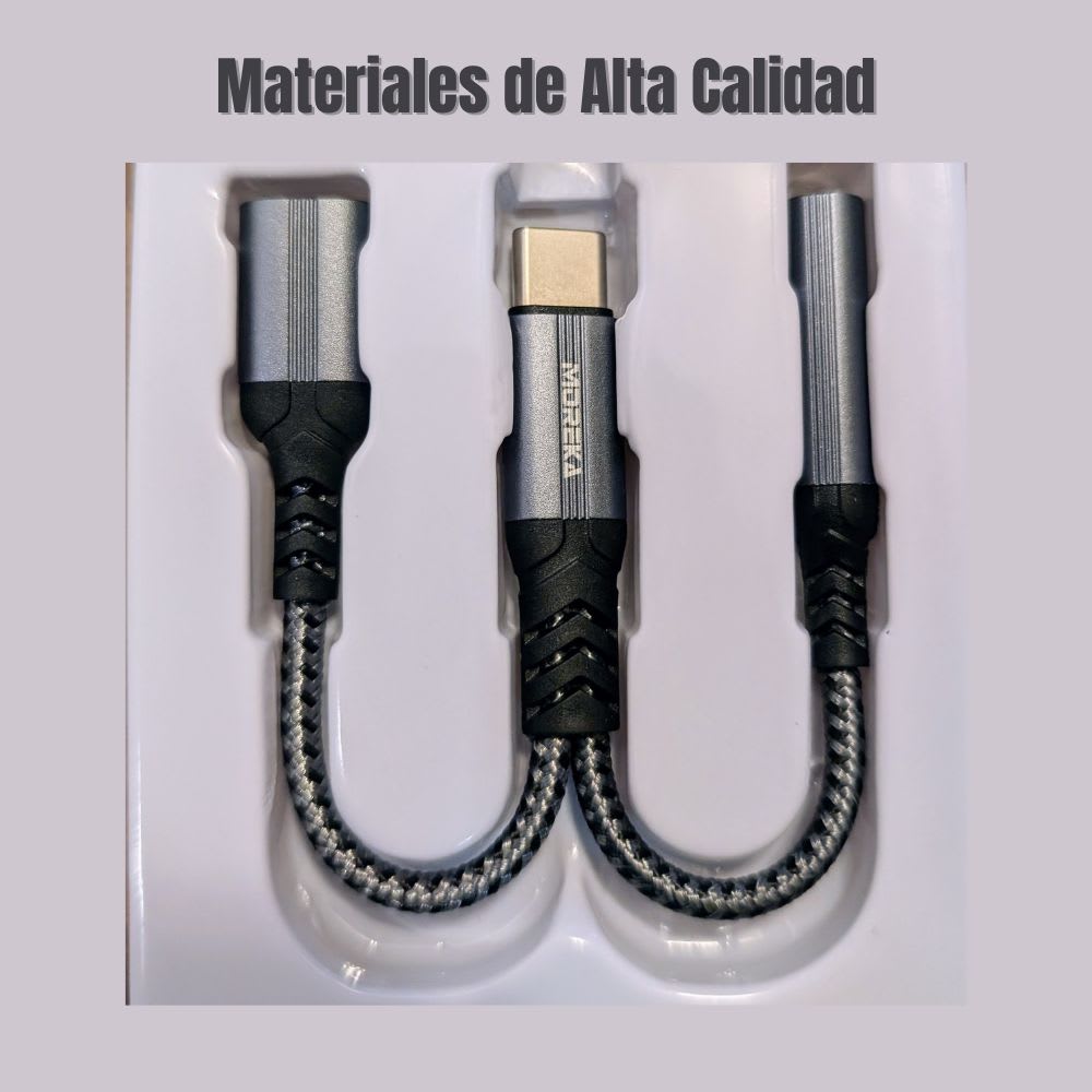 Convertidor Extensor USB-C con división para carga y audio  AU-094