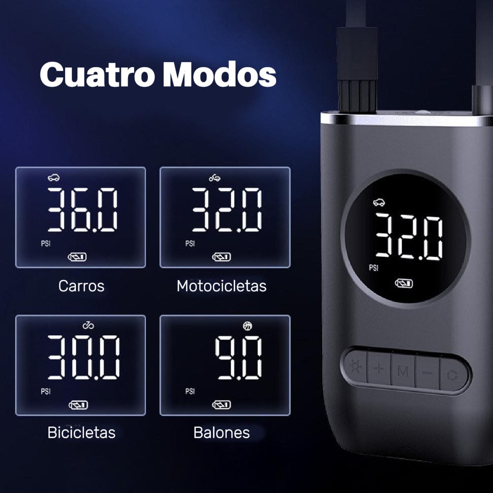 Bomba De Aire Eléctrica Portátil Digital 70W linterna Modelo CZK-36682