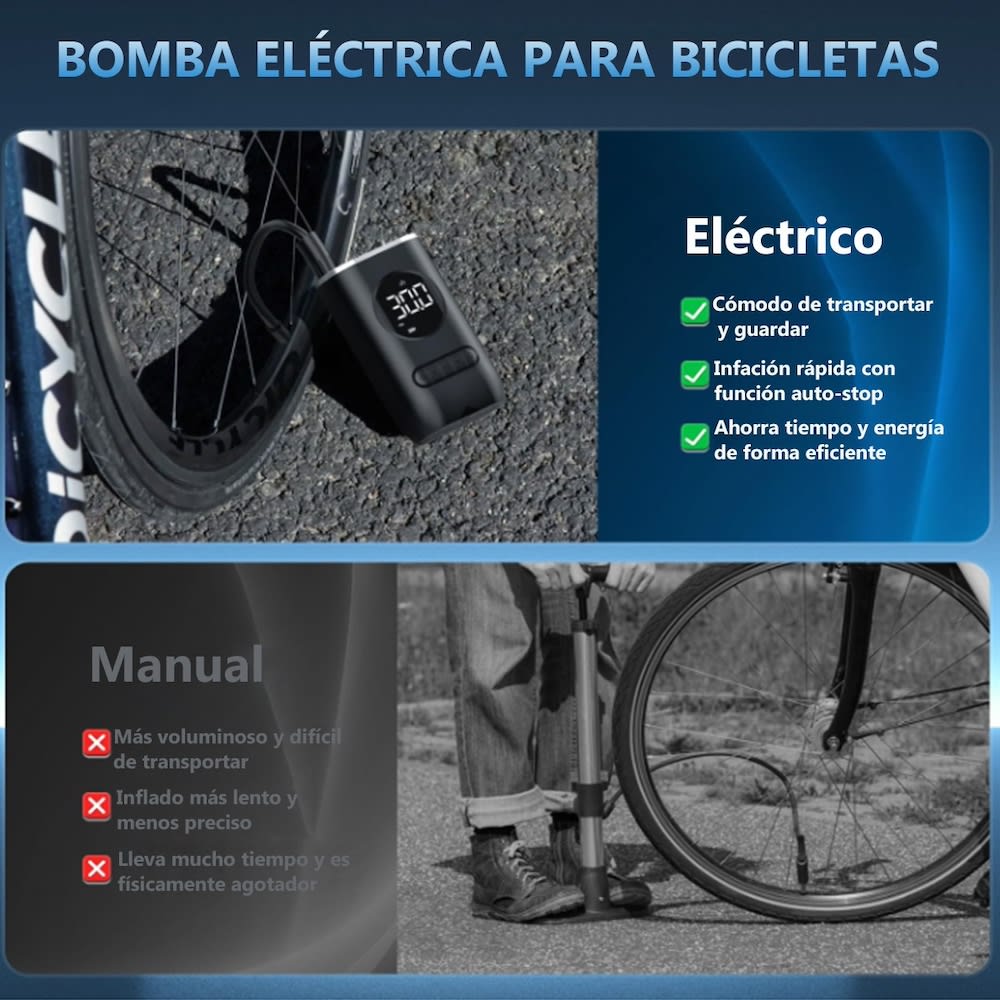 Bomba De Aire Eléctrica Portátil Digital 70W linterna Modelo CZK-36689