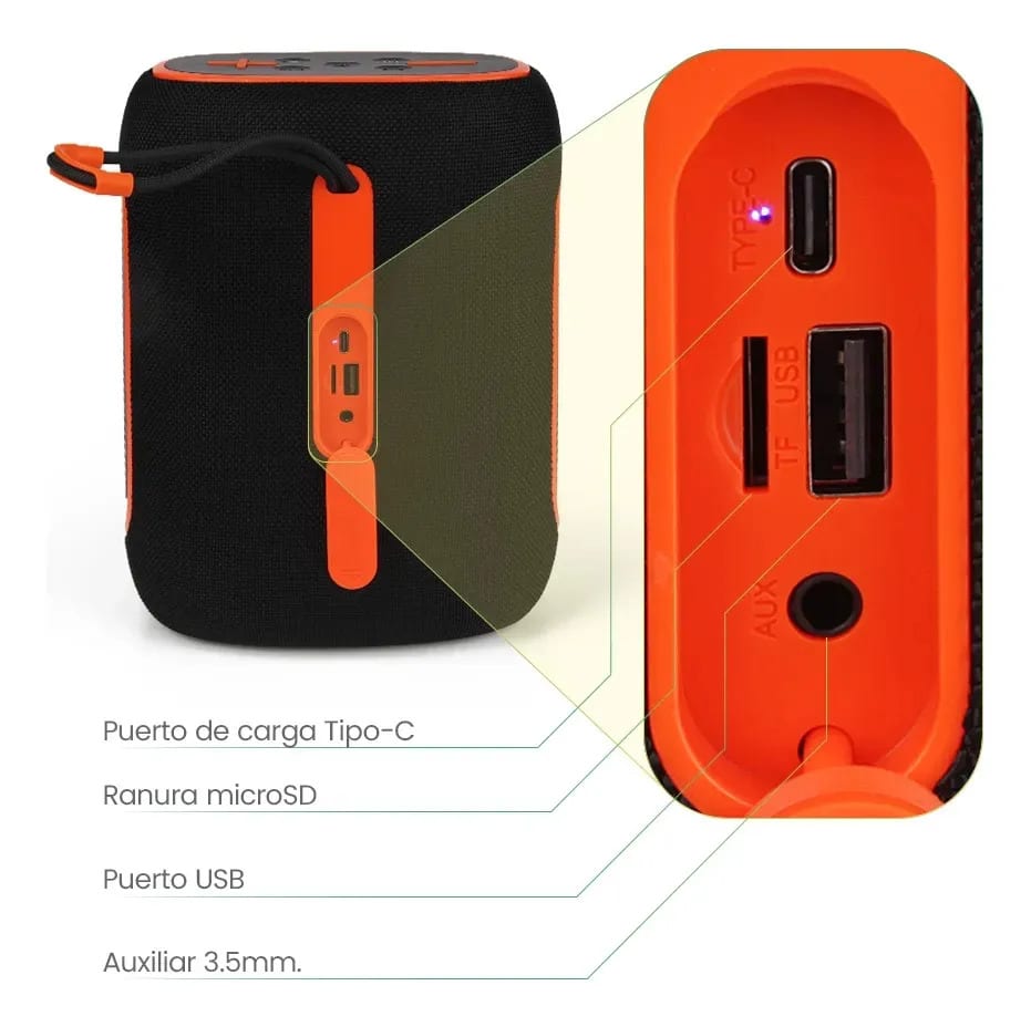Bocina Bluetooth FOL FS-D30 PRO 40W Woofer 4'+Tweeter 2'5