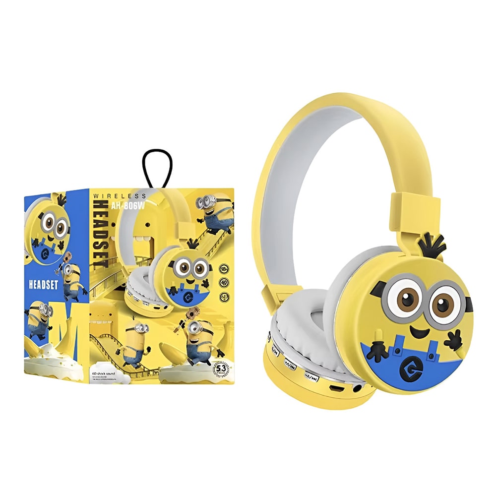 Audífonos Diadema Bluetooth Minions Inalámbrico Plegable3