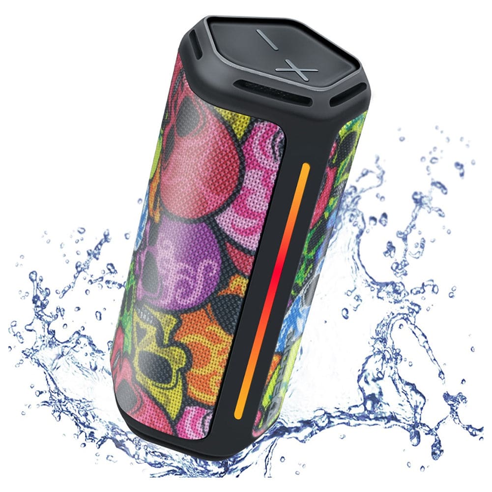Bocina Bluetooth Moreka 375  Resistente al agua IPX6, Radio FM, USB, Micro SD1