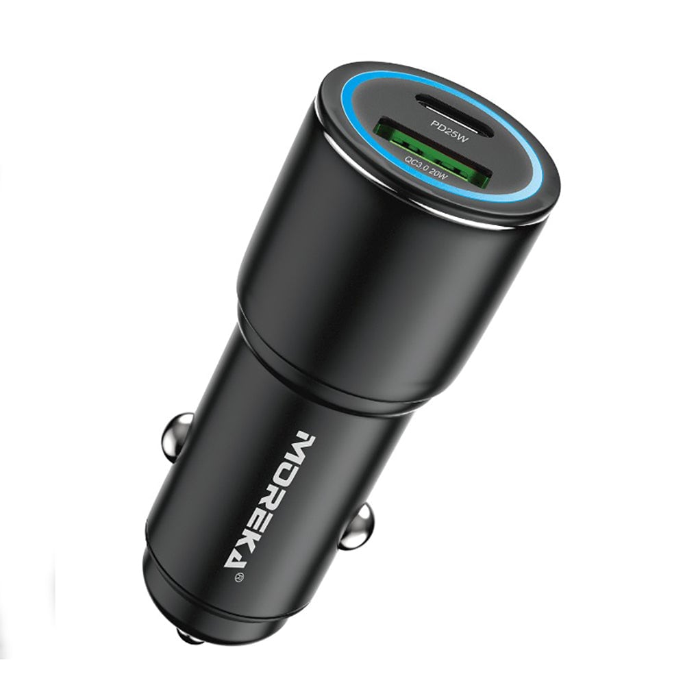 Cargador De Carro Moreka CP005 Plug In 45W USB y Tipo C 10